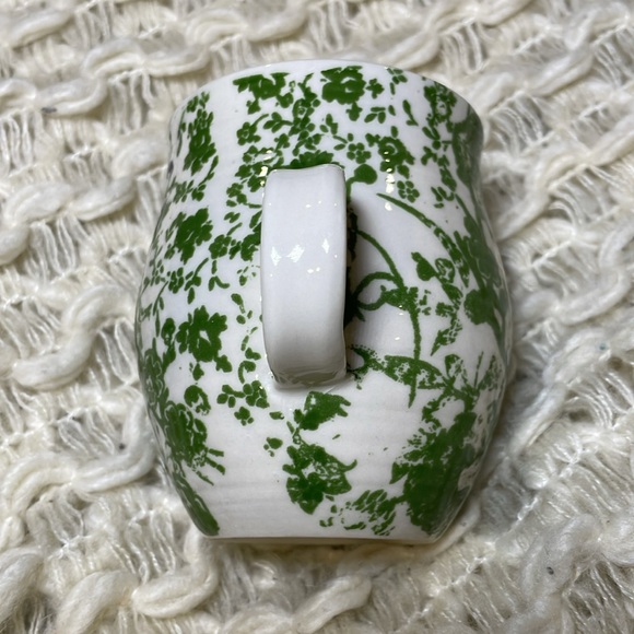 Coffee Tea Mug Cup ivy flower letter “C” in blue 14oz initial Homegrown Ceramic - Picture 5 of 6